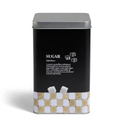 Conservation Alimentaire<Gifi Boîte à sucre en métal noir design Sugar - 10,7x10,7xH.17,5cm