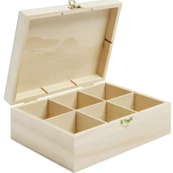 Conservation Alimentaire<Gifi Boîte à thé en bois à personnaliser 20xH7x15cm