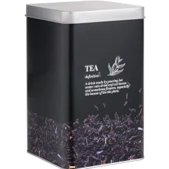 Conservation Alimentaire<Gifi Boîte à thé en métal noir design Tea - 10,7x10,7xH.17,5cm