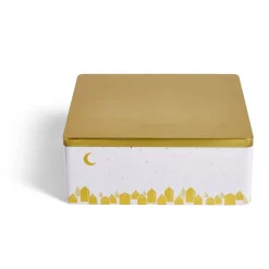 Conservation Alimentaire<Gifi Boîte alimentaire carré en fer décor doré 26x26xH10cm
