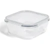 Conservation Alimentaire<Gifi Boîte alimentaire carrée en verre avec couvercle étanche à clips 800ml