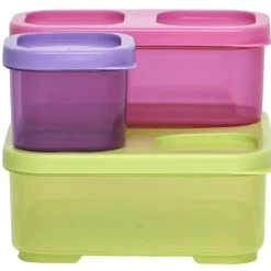 Gifi Boîte alimentaire colorée x4| Vaisselle Et Accessoires De Table