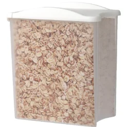 Gifi Boîte alimentaire empilable transparente et blanche 1,25 L| Conservation Alimentaire
