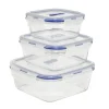 Conservation Alimentaire<Gifi Boîte alimentaire en verre trempé transparent x3