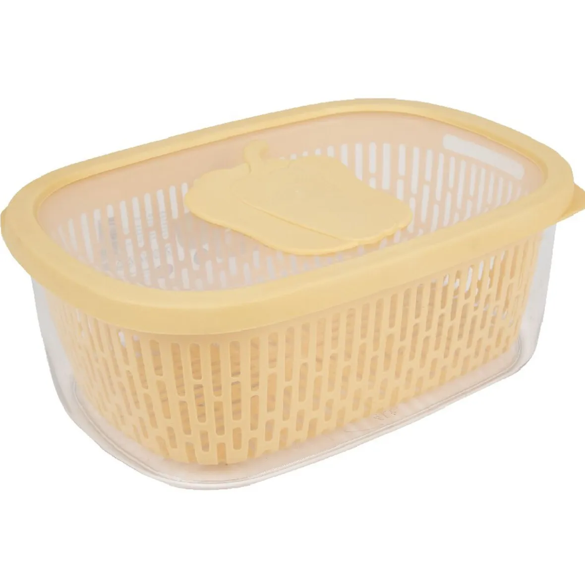 Conservation Alimentaire<Gifi Boîte alimentaire hermétique avec panier fraîcheur 4 L jaune