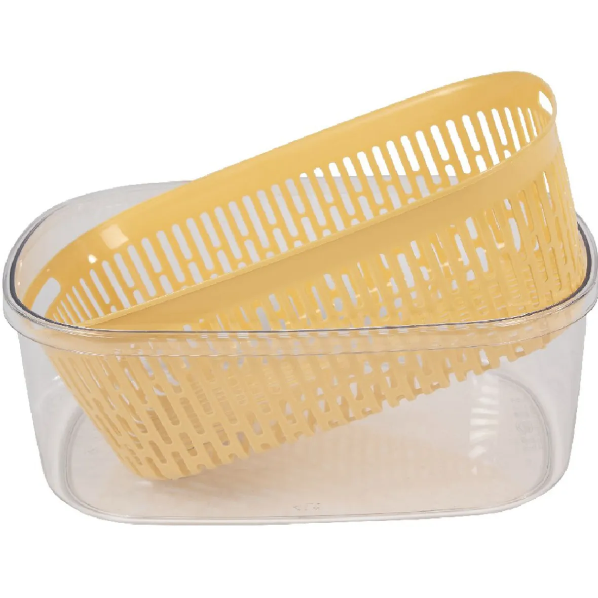 Conservation Alimentaire<Gifi Boîte alimentaire hermétique avec panier fraîcheur 4 L jaune