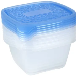 Conservation Alimentaire<Gifi Boîte alimentaire Take away 1.1 L transparente et bleue x5