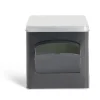 Conservation Alimentaire<Gifi Boîte conservation avec ouverture métal noir et gris 14,5x14,5x14,5cm