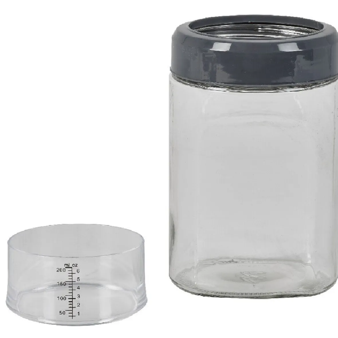 Gifi Boîte conservation verre 2 en 1 couvercle mesureur| Vaisselle Et Accessoires De Table