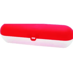 Gifi Boîte de conservation alimentaire cylindre rouge transparent| Vaisselle Et Accessoires De Table