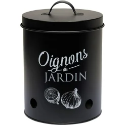 Conservation Alimentaire<Gifi Boîte de conservation métal noir pour oignon