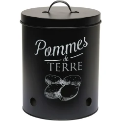 Conservation Alimentaire<Gifi Boîte de conservation métal noir pour pomme de terre