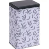 Conservation Alimentaire<Gifi Boîte en métal imprimé feuillage 13x10xH20cm