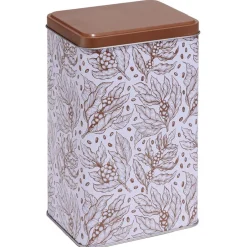 Conservation Alimentaire<Gifi Boîte en métal imprimé feuillage 13x10xH20cm