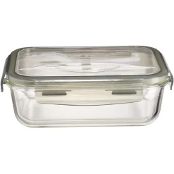 Conservation Alimentaire<Gifi Boîte Lunchbox en verre avec couverts en plastique 1,2L