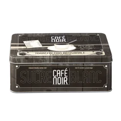 Conservation Alimentaire<Gifi Boîte rectangulaire en métal design café noir