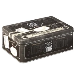 Conservation Alimentaire<Gifi Boîte rectangulaire en métal design café noir