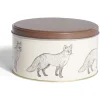 Conservation Alimentaire<Gifi Boîte ronde en métal Ø13,5cm motif renard marron