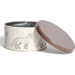 Conservation Alimentaire<Gifi Boîte ronde en métal Ø13,5cm motif renard marron