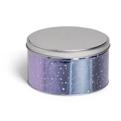 Conservation Alimentaire<Gifi Boîte ronde en métal violet irisé et gris argenté Ø13,5xH7cm