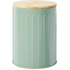 Conservation Alimentaire<Gifi Boîte ronde métal embossée avec couvercle bambou Ø10xH13,5cm