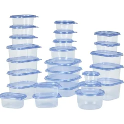 Vaisselle Et Accessoires De Table<Gifi Boîtes alimentaire transparente avec couvercle bleu ou rouge x27