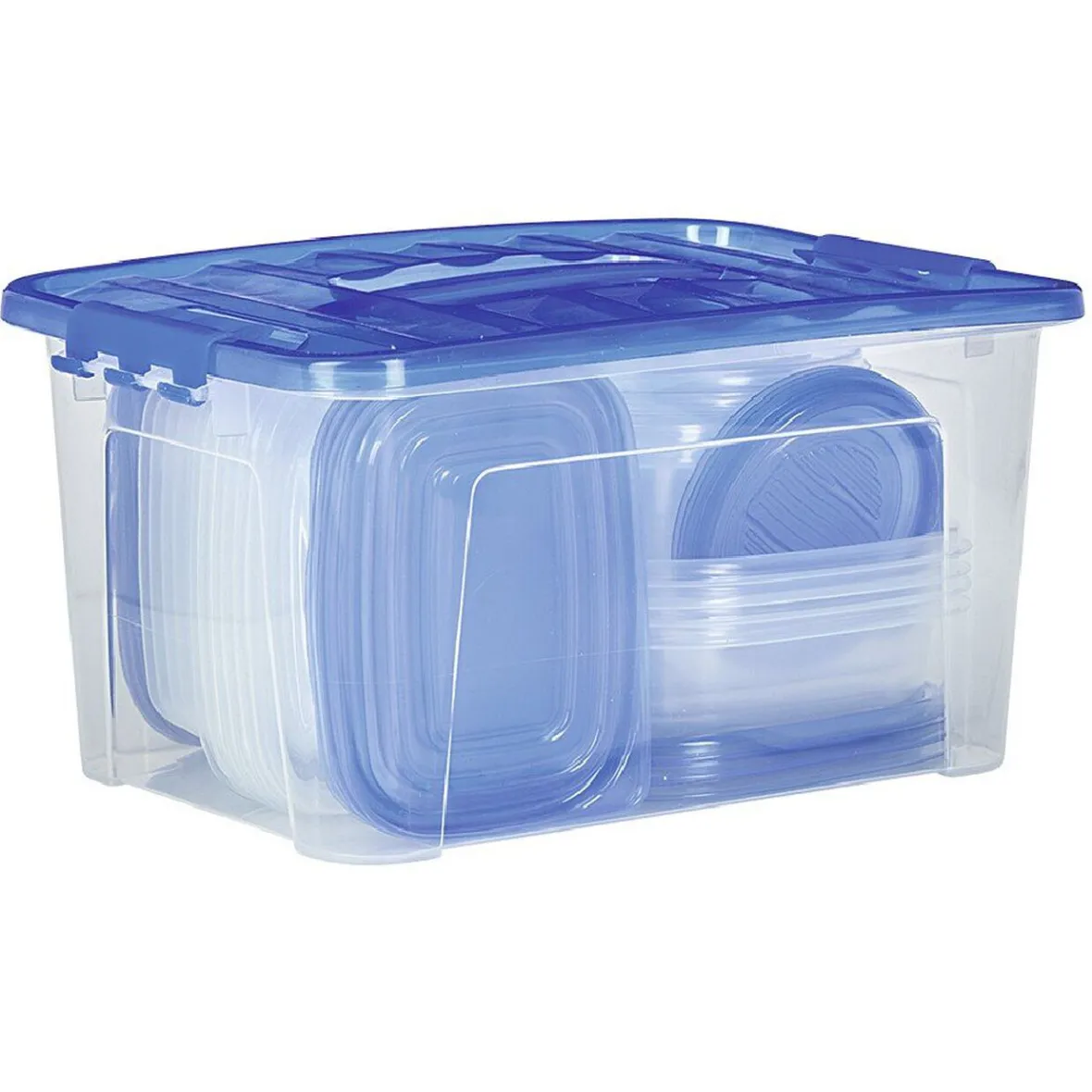 Vaisselle Et Accessoires De Table<Gifi Boîtes alimentaire transparente avec couvercle bleu ou rouge x27