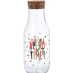 Gifi Bouteille apéro time + bouchon liège| Vaisselle Et Accessoires De Table