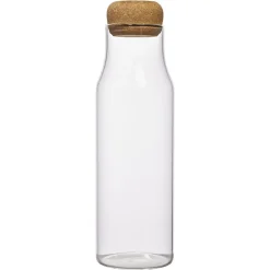 Gifi Bouteille en verre avec bouchon liège 1L| Vaisselle Et Accessoires De Table