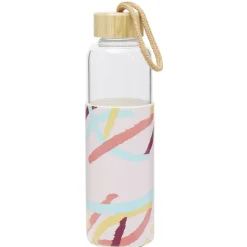 Gifi Bouteille en verre avec étui silicone antidérapant 550ml Ø6,6xH24cm| Vaisselle Et Accessoires De Table