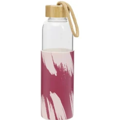 Gifi Bouteille en verre avec étui silicone antidérapant 550ml Ø6,6xH24cm| Vaisselle Et Accessoires De Table