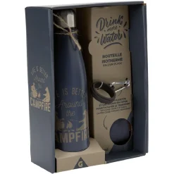 Conservation Alimentaire<Gifi Bouteille isotherme inox avec housse et mousqueton 480 ml