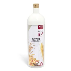 Gifi Bouteille récipient 1,2L plastique transparent| Vaisselle Et Accessoires De Table