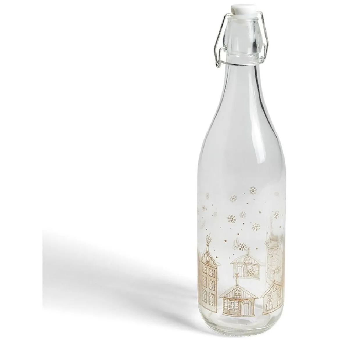 Gifi Bouteille verre officina 1L déco Noël - 2 modèles| Vaisselle Et Accessoires De Table