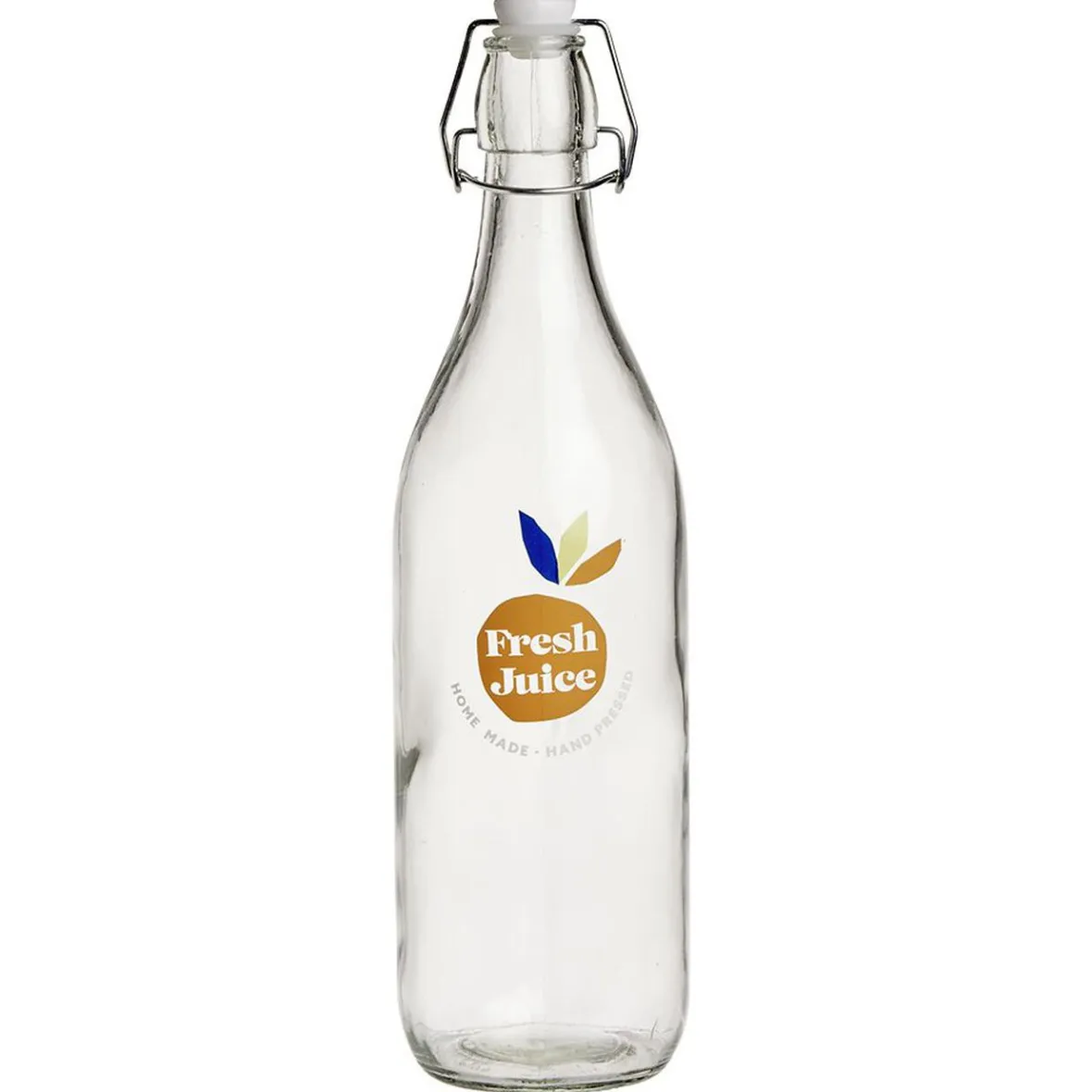 Gifi Bouteille verre transparent Fresh Juice bouchon mécanique 1L H30cm| Vaisselle Et Accessoires De Table