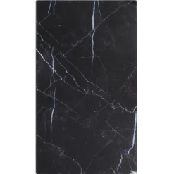 Cuisson<Gifi Cache plaque de cuisson en verre noir effet marbre 52x30cm