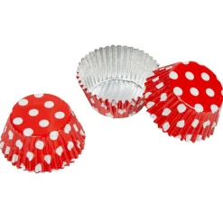 Cuisson<Gifi Caissette aluminium rouge et blanc x20