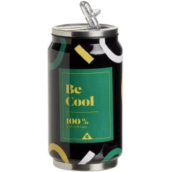 Conservation Alimentaire<Gifi Canette isotherme acier et plastique vert 260ml Ø6,5xH13,5cm