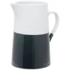 Gifi Carafe faïence blanc et gris Ø10,5xH19,5cm 1,2L| Vaisselle Et Accessoires De Table
