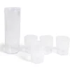 Vaisselle Et Accessoires De Table<Gifi Carafe 1,1L + 4 verres 300mL polystyrène et silicone transparent