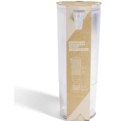 Vaisselle Et Accessoires De Table<Gifi Carafe 1,1L + 4 verres 300mL polystyrène et silicone transparent
