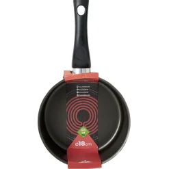 Cuisson<Gifi Casserole aluminium antiadhésive noir et rouge Ø 18 cm