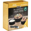 Cuisson<Gifi Casserole aluminium noir x3 avec poignée amovible x1
