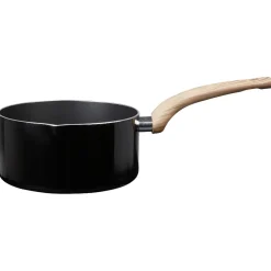 Cuisson<Gifi Casserole noire manche effet bois Ø 20