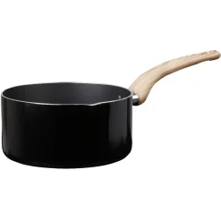 Cuisson<Gifi Casserole noire manche effet bois Ø 20