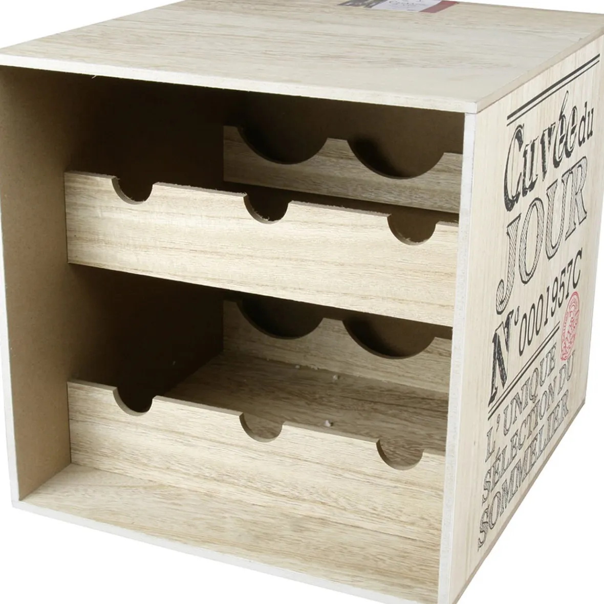Rangement De Cuisine<Gifi Cave à vin en bois pour 6 bouteilles