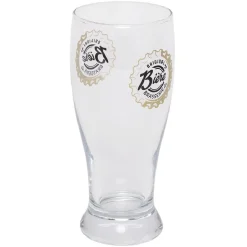 Gifi Chope à bière en verre transparent avec inscription 48 cl x2| Vaisselle Et Accessoires De Table