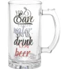 Gifi Chope à bière verre transparent inscription Je me fais mousser| Vaisselle Et Accessoires De Table