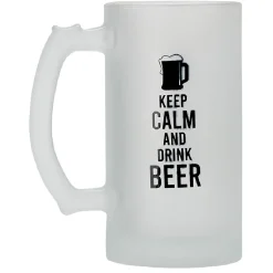 Gifi Chope de bière en verre imprimé humour| Vaisselle Et Accessoires De Table