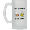 Gifi Chope en verre imprimé bière humour| Vaisselle Et Accessoires De Table